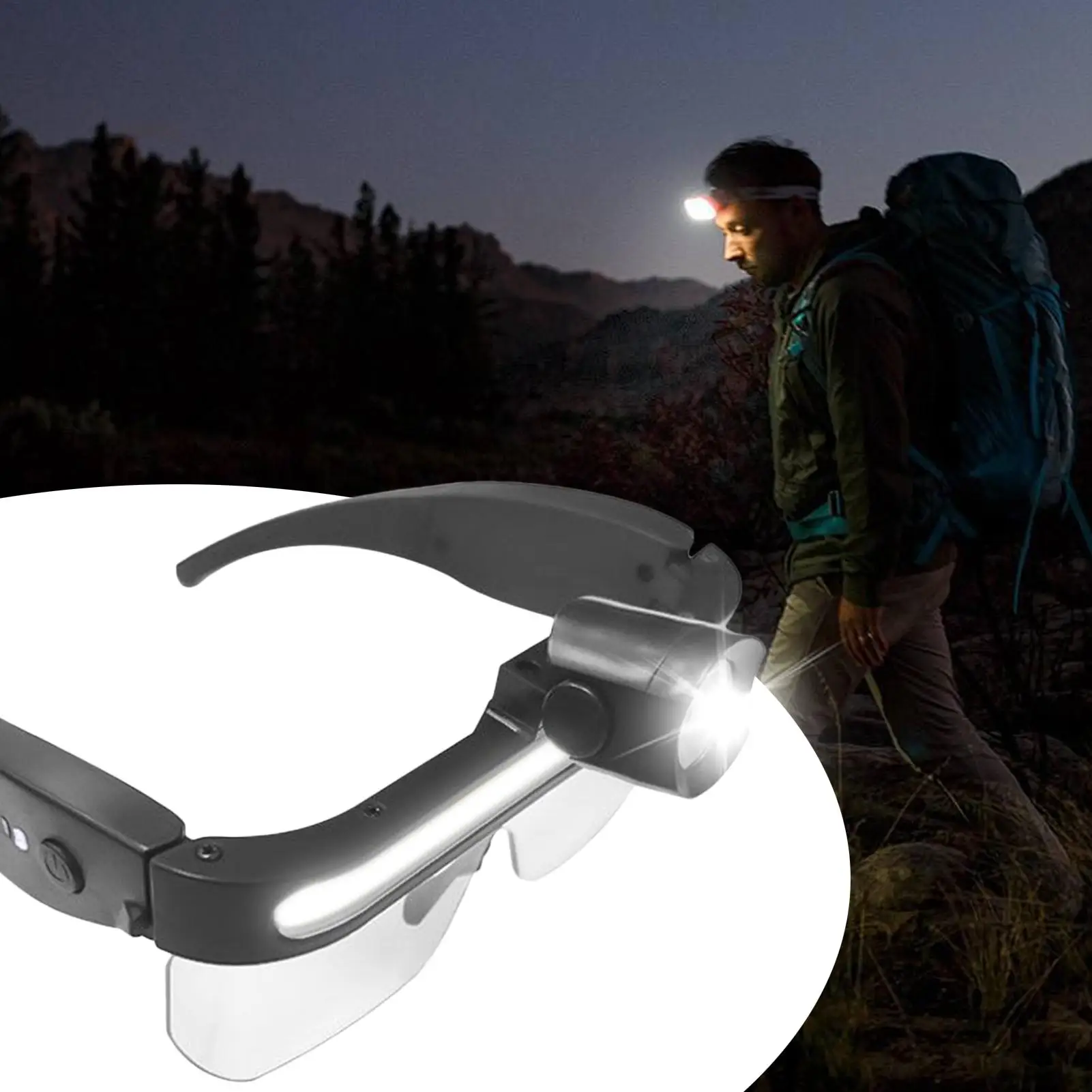 

Перезаряжаемые светодиодные защитные очки, 2 режима, лабораторные очки, темные очки для рабочих мест для мужчин и женщин, строительная лаборатория, авторемонт