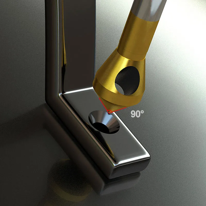 Countersink Drill Bit HSS M35 Cobalt 90 Degree Deburring Chamfer Cutter Hole Tool for Stainless Steel Iron Aluminum Metal Plate