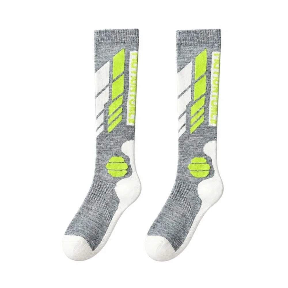 Durable Thickened Women's Ski Sock Non Slip Extra Cushion Knee High Ski Sock Moisture Wicking Yoga Sock for Snowboarding