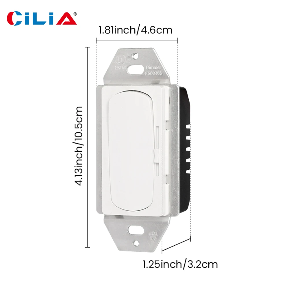 

CILIA Dimmer switch LED, CFL (CL) LED, wall mounted dimmer switch, for incandescent lamps and other lamps, household good