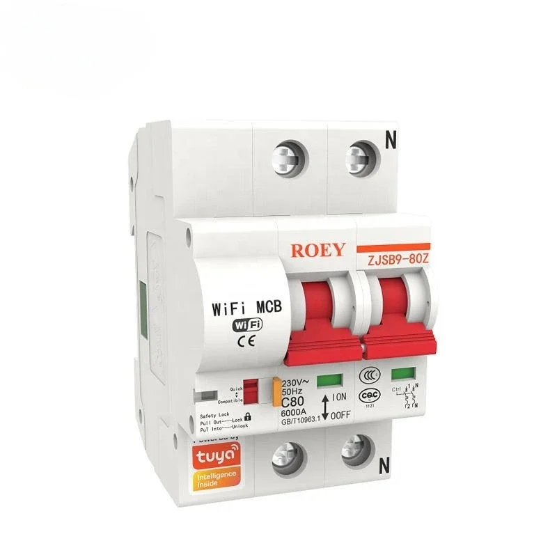 

For 2P 3P 4P Timer Switch Reclosing Breaker 63A 80A 100A Remote Control Overload WiFi Smart Circuit Breaker