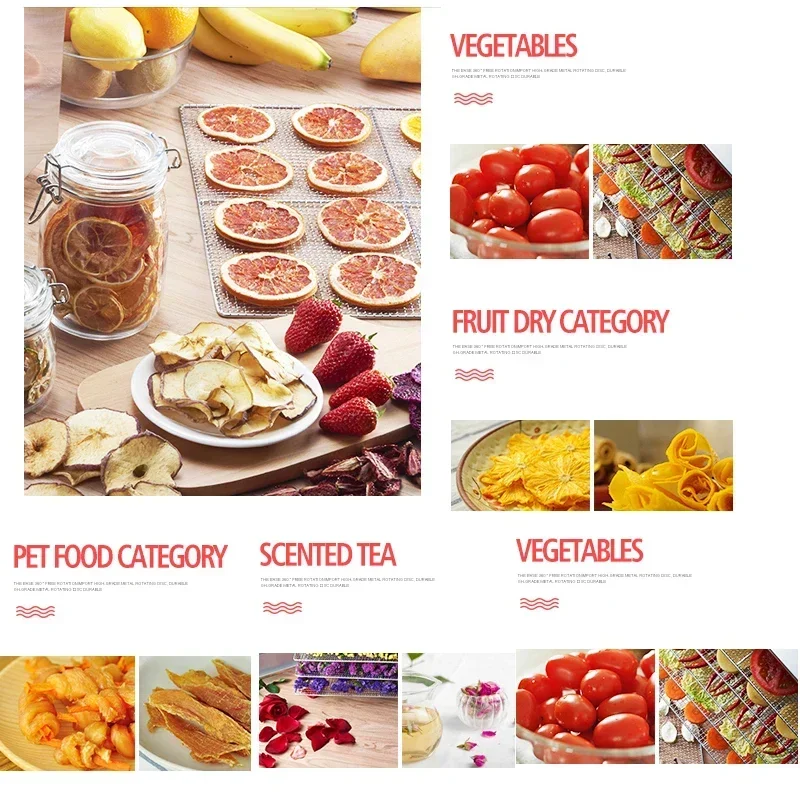 ماكينة تجارية متعددة الوظائف لتجفيف الطعام ، درجة حرارة ثابتة تلقائية ، صندوق تجفيف الفواكه والخضروات