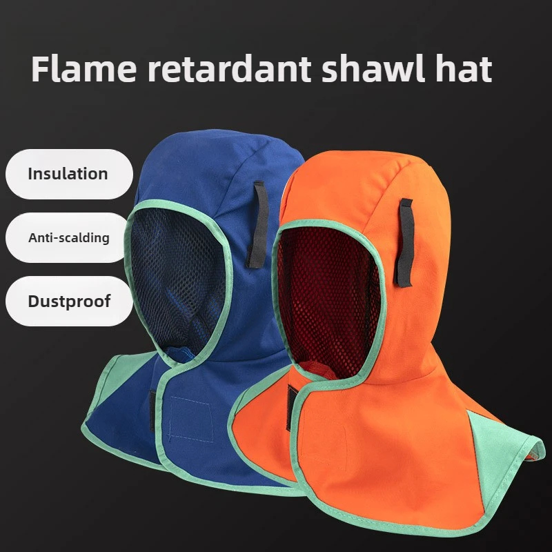 Welding Fire Retardant Hat Dust Shawl Polished Anti-splash Wind Cap Welder Anti-scalding Shawl Cap