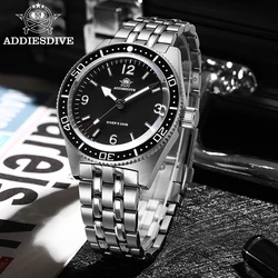 ADDIESDIVE Watch For Men 41mm Diving Wristwatch Quartz VH31 Sapphire Stainless Steel 20Bar Waterproof BGW9 Luminous Diver Watch