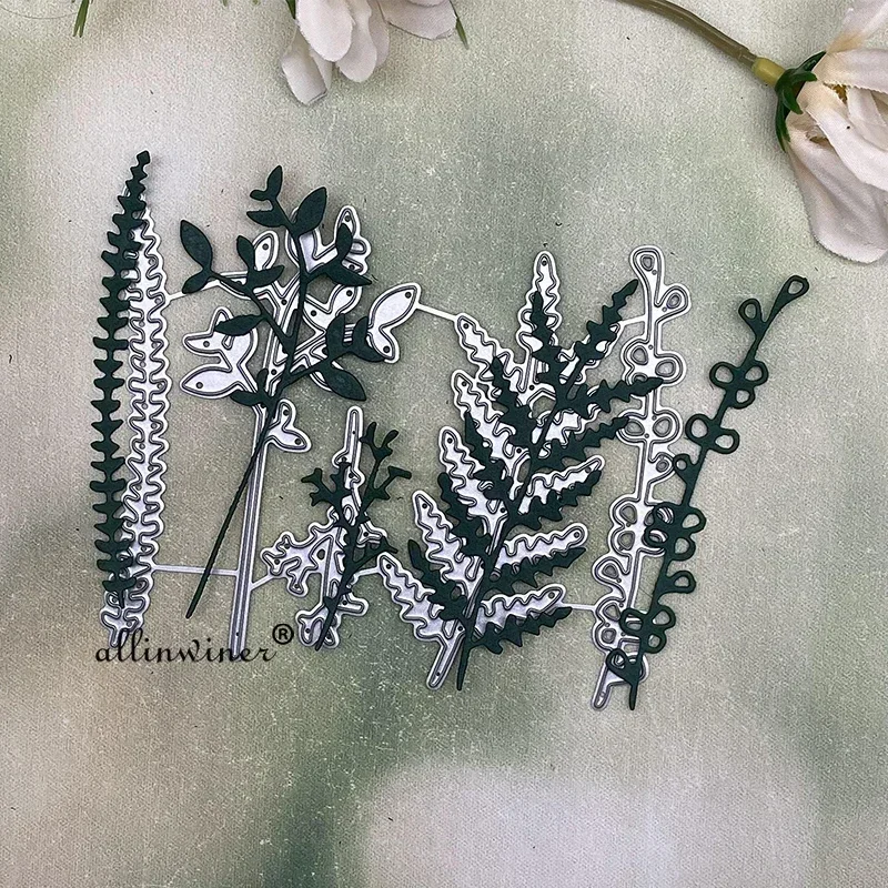 

5Pcs Leaf twigs strip Metal Cutting Dies Stencils Die Cut for DIY Scrapbooking Album Paper Card Embossing