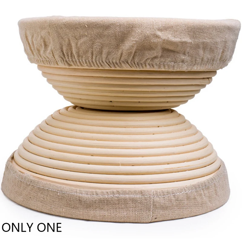 Cesta redonda de fermentación, fácil de hornear pan, cesta de pan con tela lavable