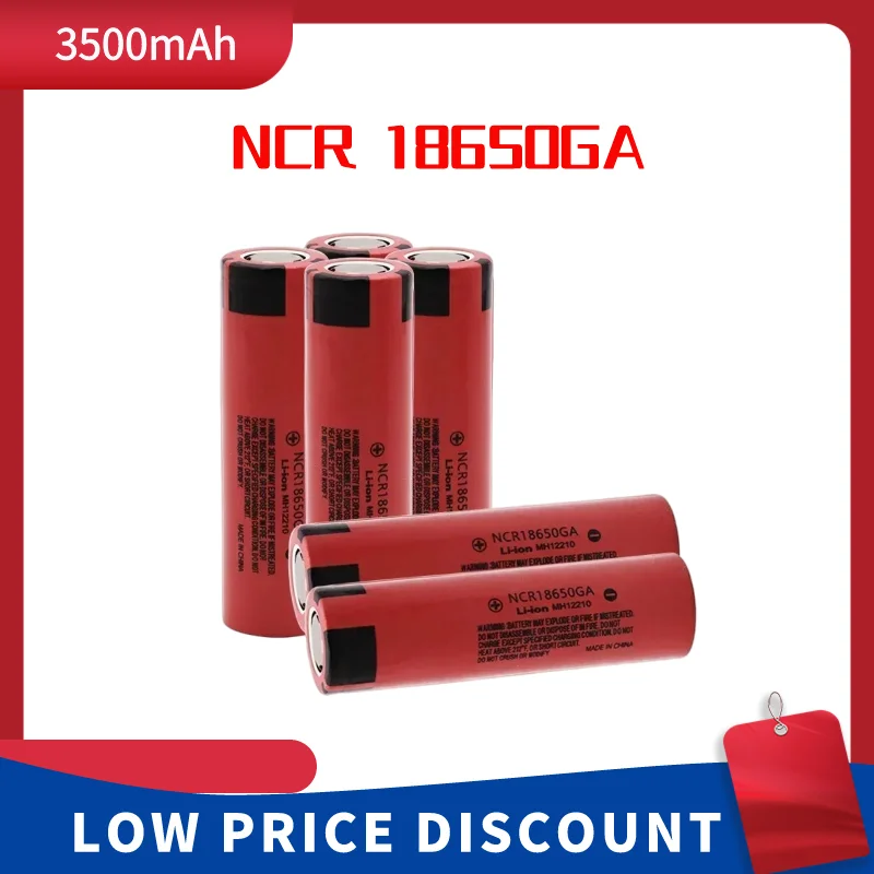 

Free shipping18650 battery 2024 100% original NCR18650GA high discharge 3.7V 3500mAh rechargeable battery flashlight flat top