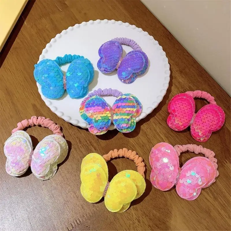 652F ربطة شعر جميلة على شكل كعكة ربطة شعر على شكل فراشة، ربطات شعر على شكل ذيل حصان