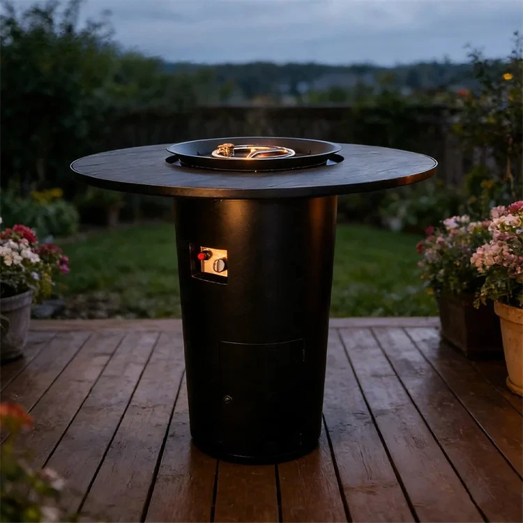 #Custom Product Outdoor Table Metal Steel  Fire Pit Table