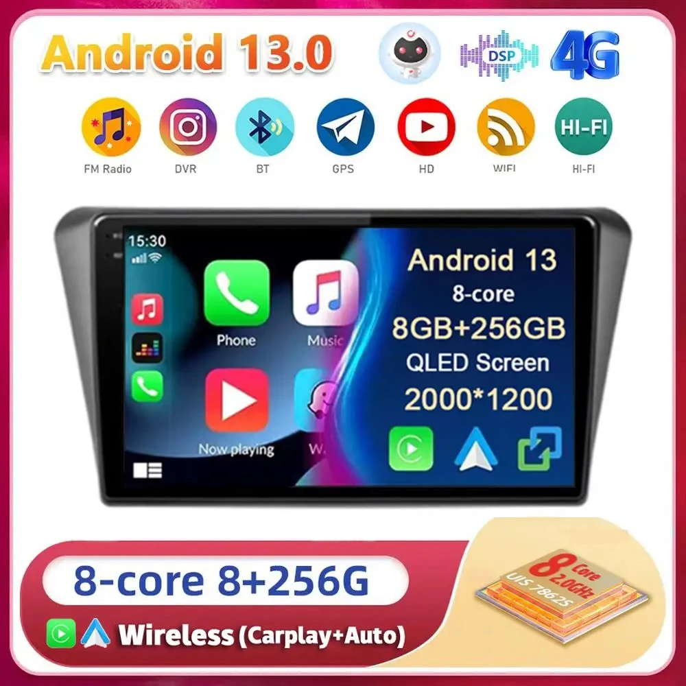 

Android 13 Carplay Auto WIFI+4G Car Radio For Peugeot 408 2014 2015 2016 2017 2018 Multimedia Player GPS 2din Head Unit Stereo