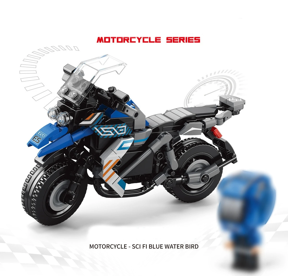 2023 MOC 300+Pcs Motorbike Bricks City Motorcycle Model Building Blocks Speed Racing Car Moto Vehicle Toys For Children Gifts