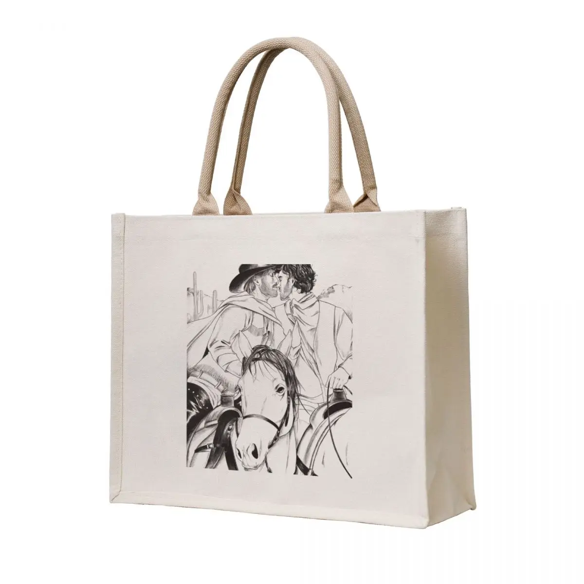 

Western Romance Tote Bag eco bag folding Women's beach bags canvas bags