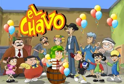 7x5FT  El Chavo Del Ocho Family Children Color Balloons Old Classic Room Custom Photo Backdrop Background Vinyl 220cm X 150cm