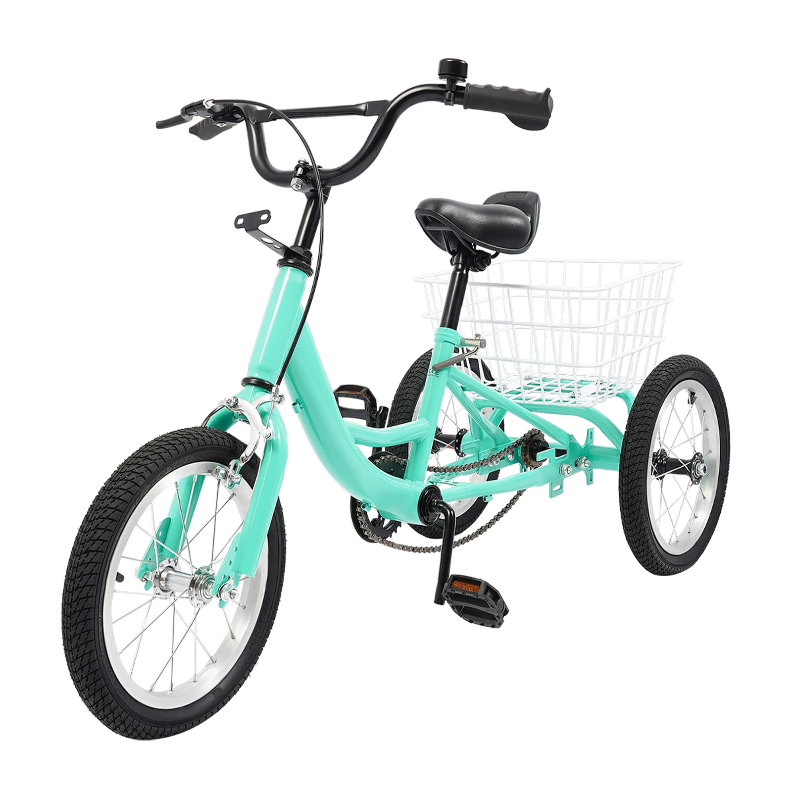 14 Inch Kids Tricycle Balance Bike with Basket for Ages 5-6