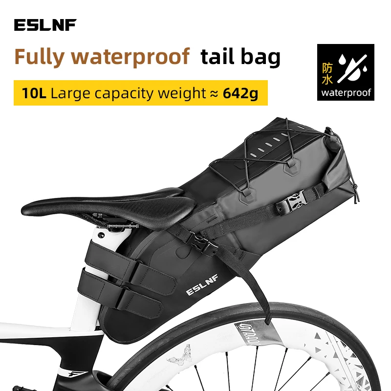 AliExpress ESLNF Reflective Waterproof MTB 10L Large Road Capacity Saddle Bicycle Bag Bike Cycling Bag for Outdoor Sports And Travel