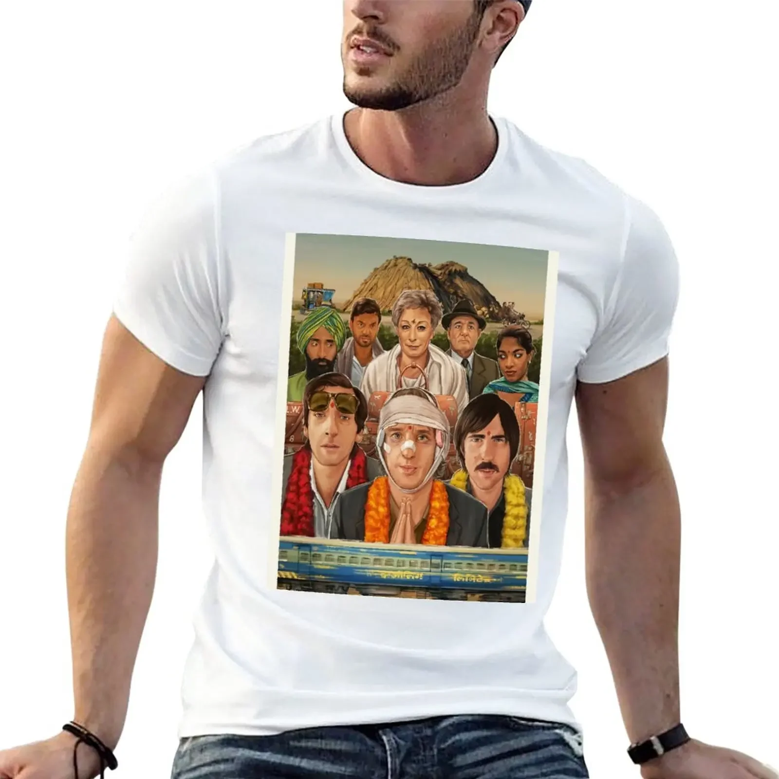 The Darjeeling Limited Fan Art Goodies T-Shirt custom t shirt customizeds shirts graphic tee Men's t-shirt