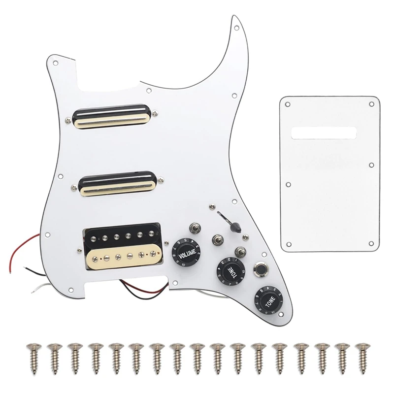 SSH-Coil Splitting Electric Guitar Pickguard 2 Mini Humbucker + 1Humbucke+Silence Switch Loaded Prewired Scratchplate A Durable