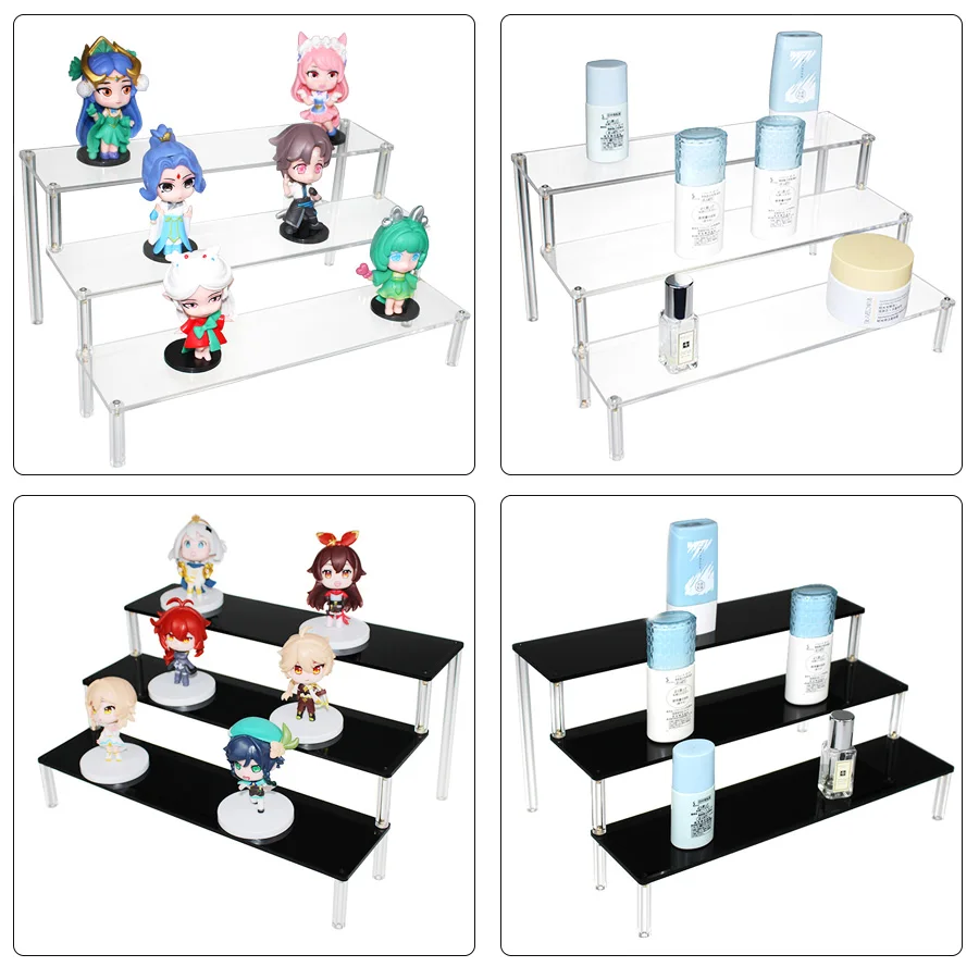 Clear Acrylic Display Stand For Anime Figures Cupcake Shelf Organizer Desserts Holder Jewels Display Risers Stand Perfume Stand