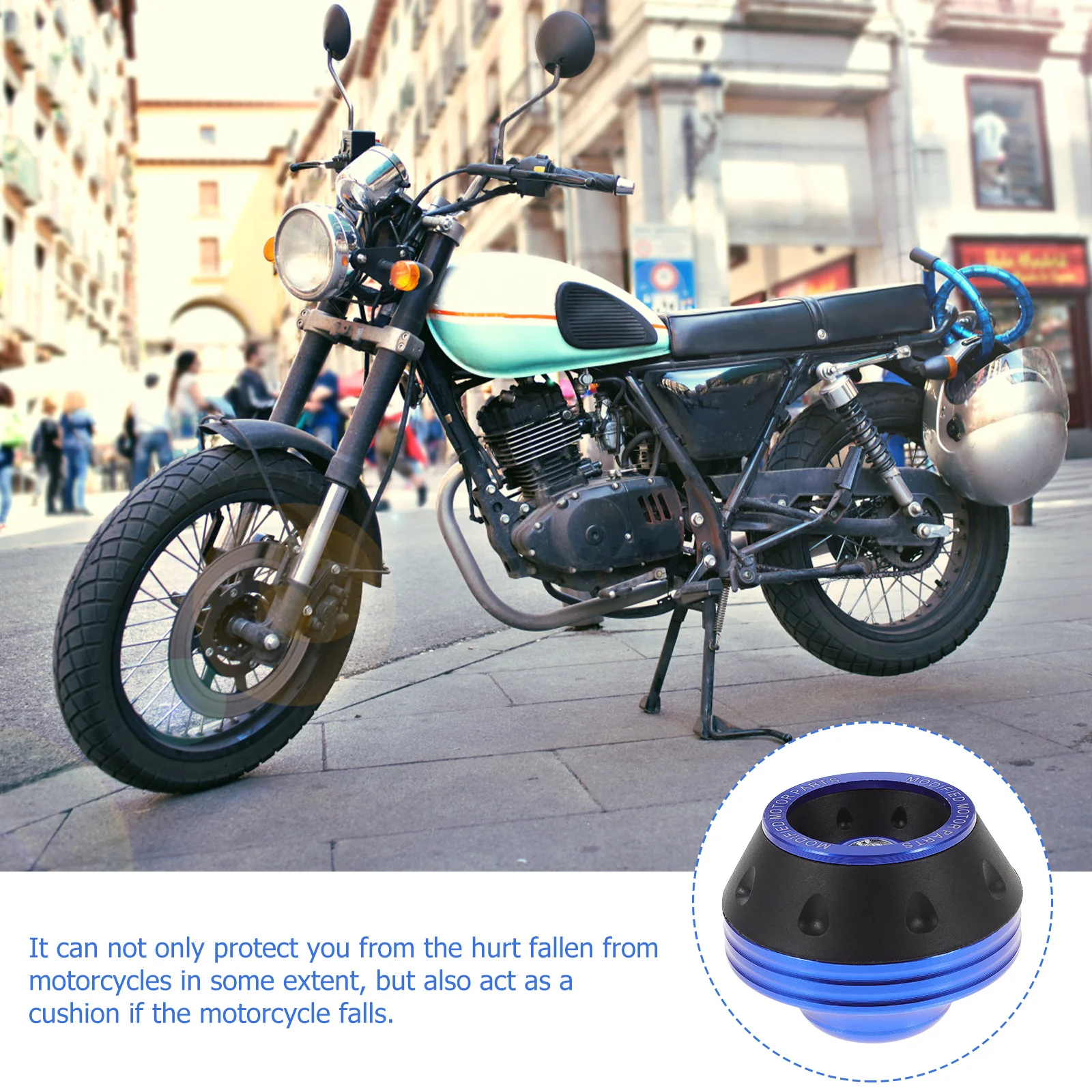 

2pcs Motorcycle Anti-Collision Cup Alloy Front Fork Protector Durable For Motorbike Modification Anti Drop Accessory