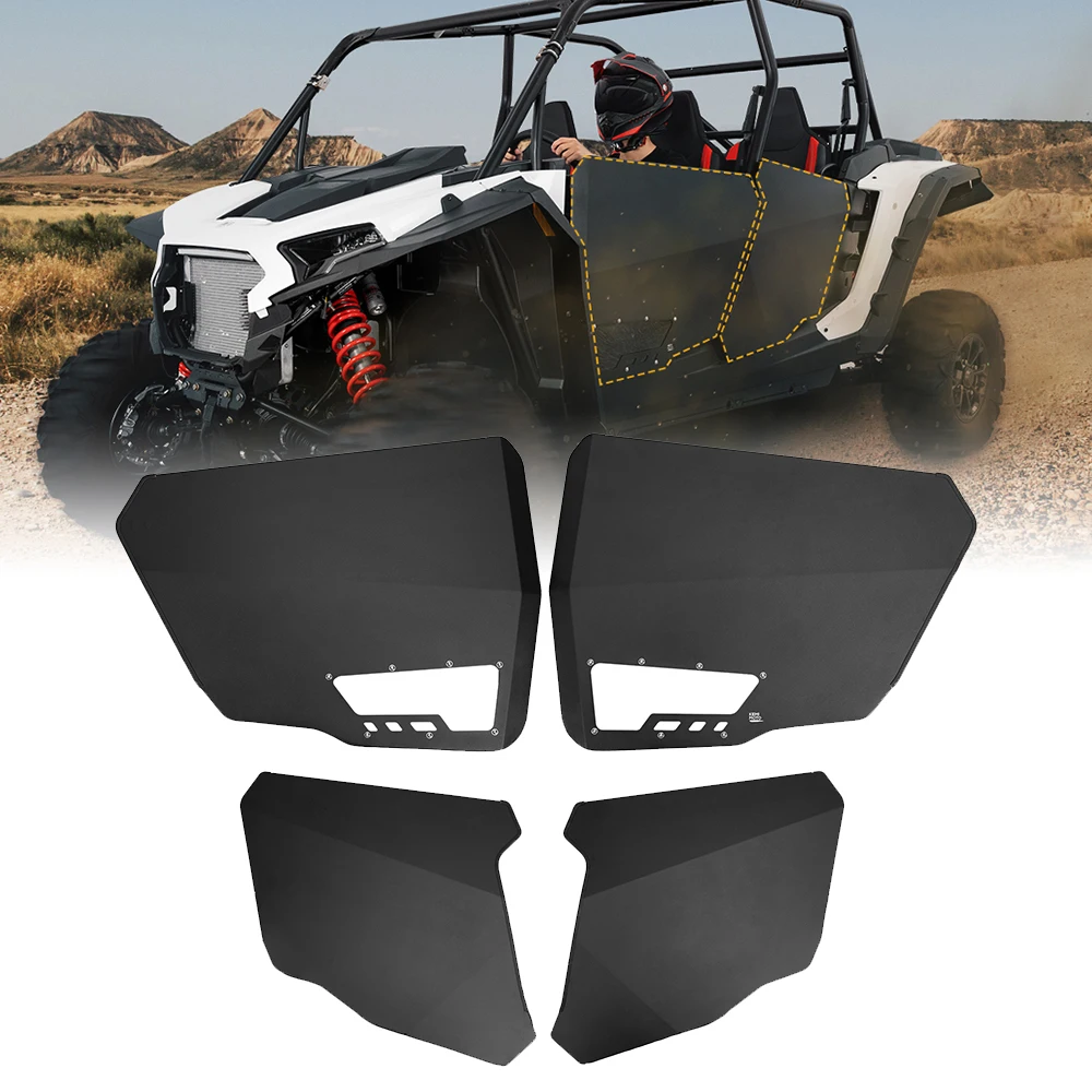 

KEMIMOTO UTV RZR Aluminum Half Door 4PCS Lower Door Panels with PC Window Compatible with Polaris RZR XP 4 1000 2024 2025+