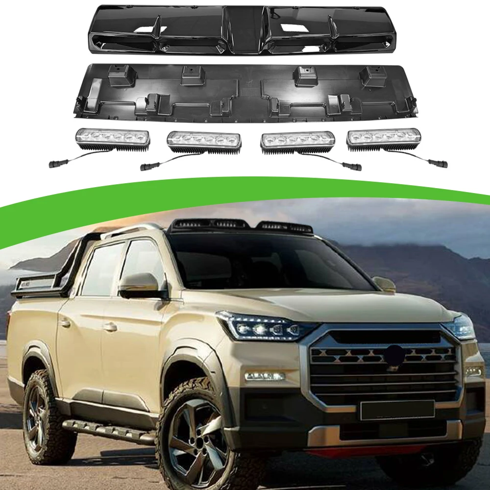 For SsangYong musso 2023+ Lamp Model Roof Top Light Bar w/ LED DRL