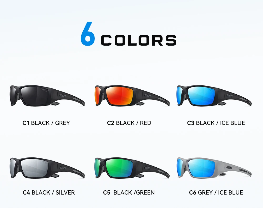 Kdeam Herren Fahrrads onnen brille polarisiert große Elastizität von tr90 Material Reit sonnenbrille 1,2mm Dicke Polarisation gläser – Detail 11