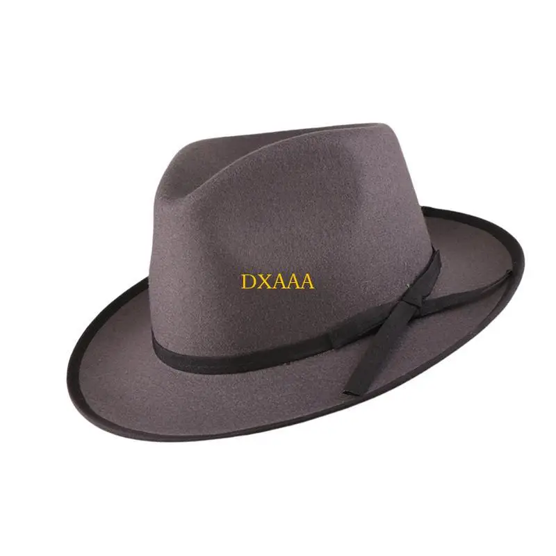 

DXAA Adjustable Size Hat Personality Trendy Hat Elegant Wool Warm Men Hat for Parties, Photography