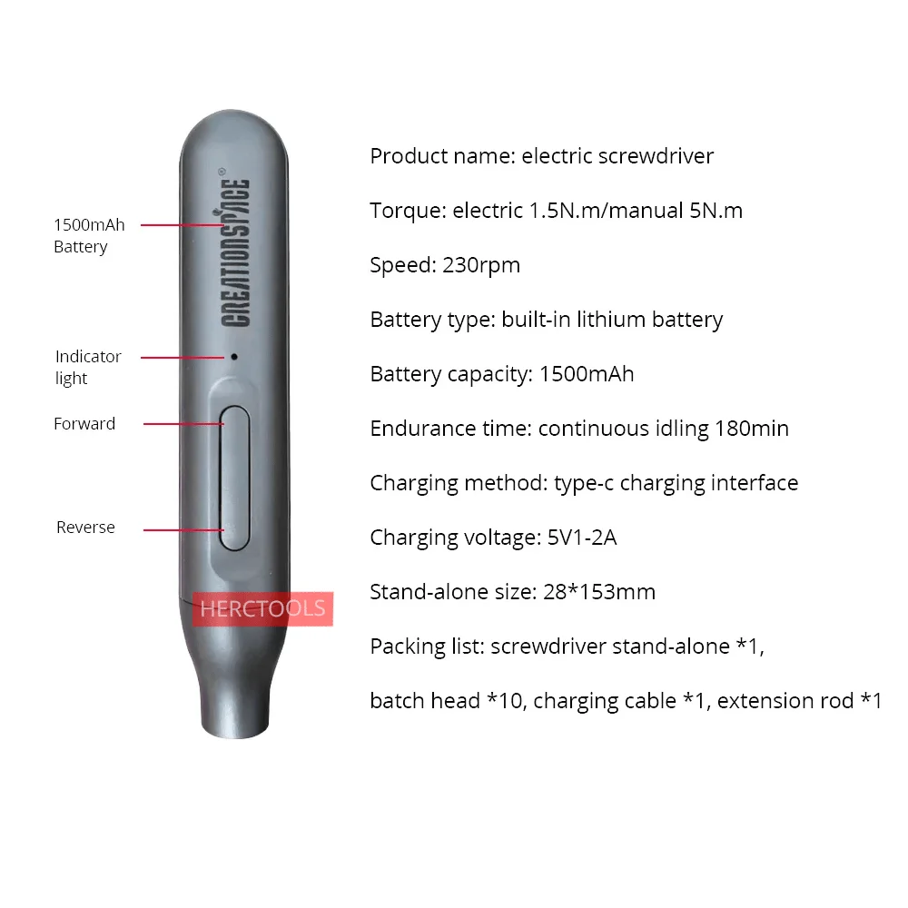 3.6V Cordless Electric Screwdriver USB Rechargeable portable Mini Rotary Home Gadget Automatic Manual Stick Screwdriver