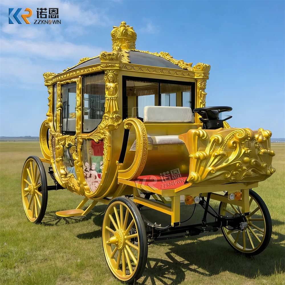 

Traditional Elegant Customizable Royal Carriage Horse Drawn European Luxury Appearance Royal Carriage For Tourism Exhibition