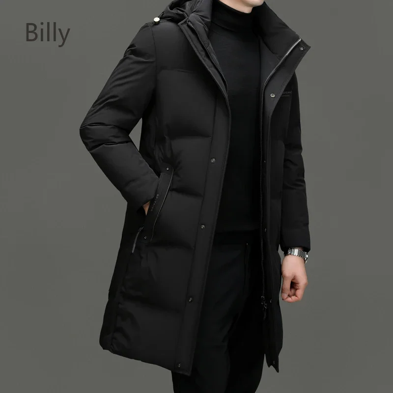 Mens Winter Long Down Jacket 2025 New Designer Clothing Super Warm Menswear Clothes Luxury Casual Windbreaker Goose