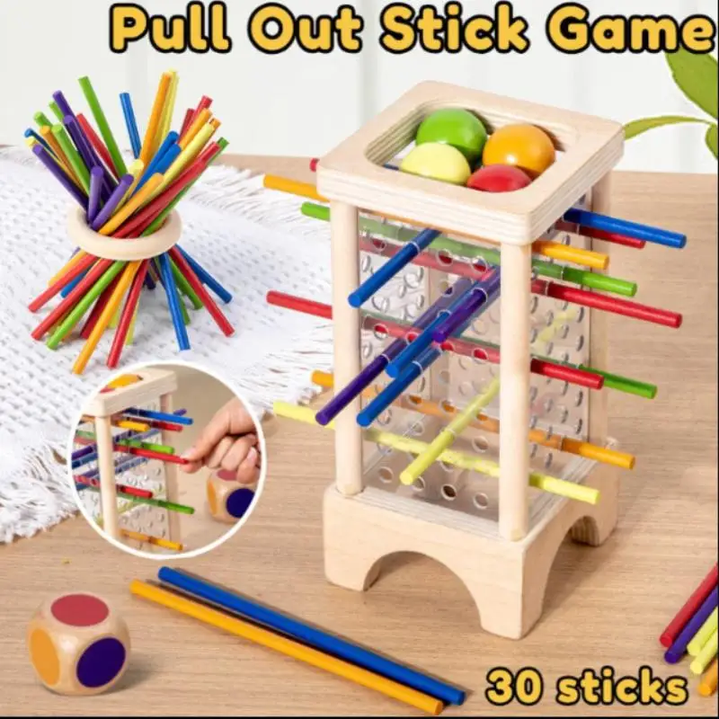 Pull Out Stick Spiel Spielzeug Bunte Holz Stick Brettspiele Eltern-kind-Interaktive Puzzle Spielzeug