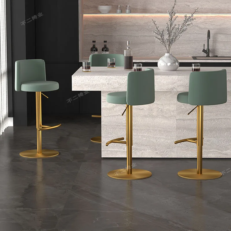 Nordic Luxury High Kitchen Stools Accent Gamer Modernliving Room High Kitchen Stools Aesthetic Bancos De Bar Furniture HY