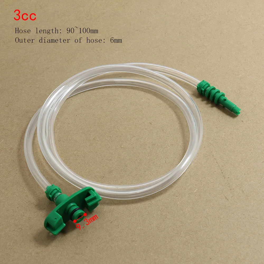 3cc 5cc 10cc 30cc/55CC Air Tube Tip Dispenser Syringe Barrel Needle Tip US Style Valve Connection Adapter