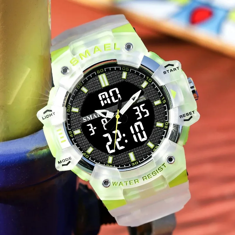 Relojes de pulsera digitales para niños, esfera grande, multifuncional, impermeable, deportes al aire libre, reloj electrónico para estudiantes, relojes masculinos