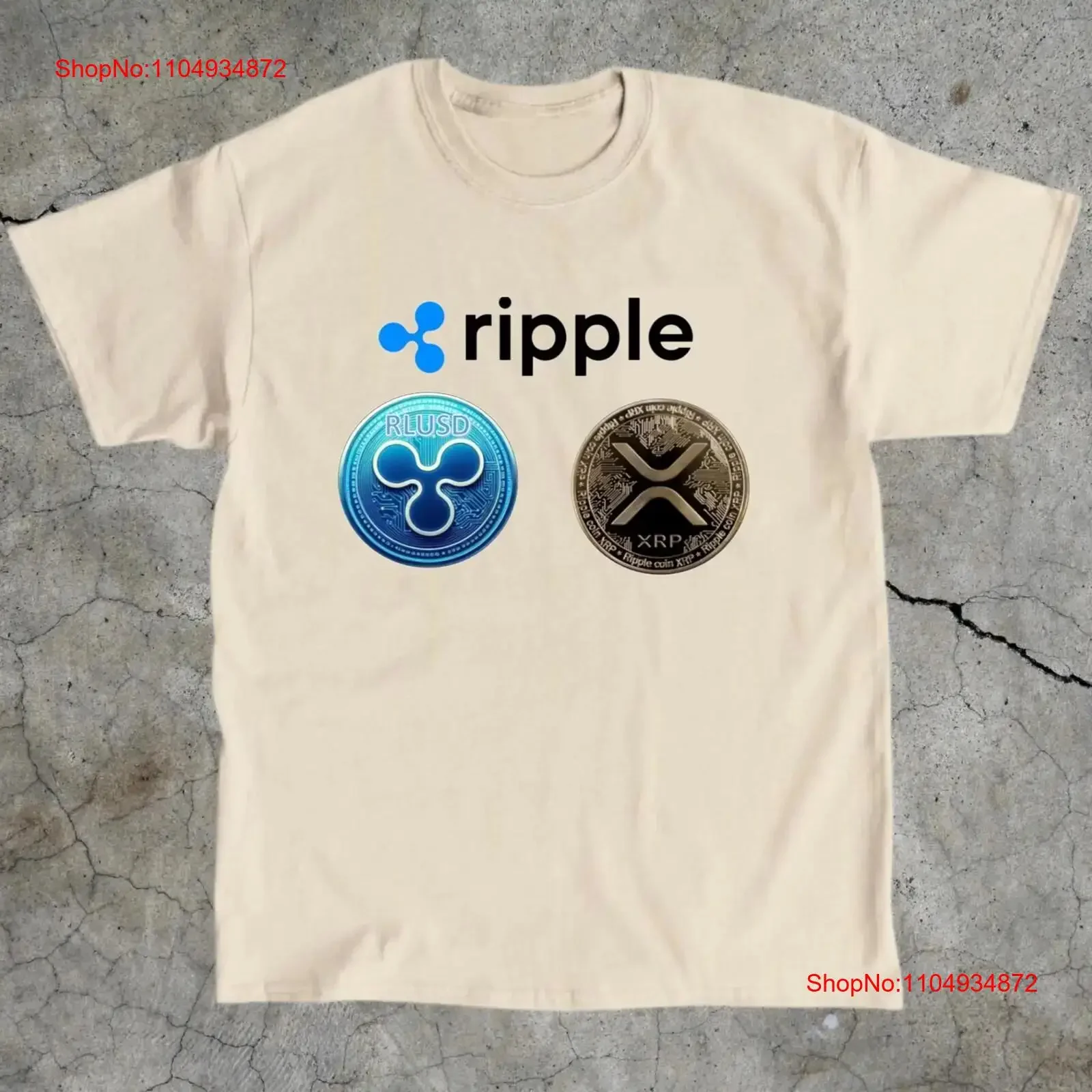 

Cryptocurrency Xrp RLUSD Heavy Cotton T Shirt Ripple Logo Crypto Investor Blockchain Digital Currency vintage Washed streetwear