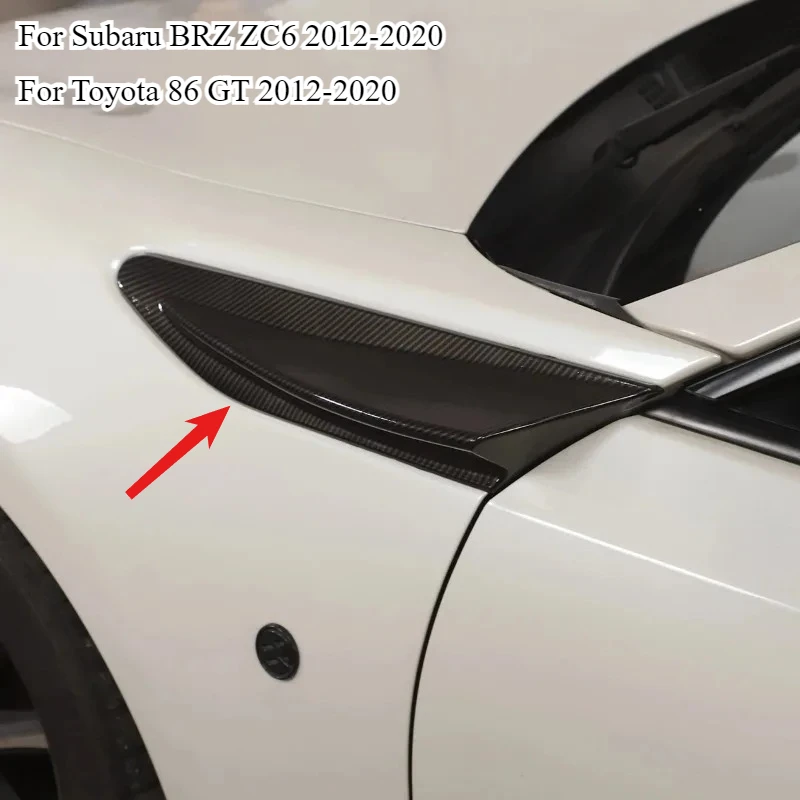 

Для Subaru BRZ Toyota 86 GT86 12-20: Накладки на боковые воздухозаборники (вентиляционные отверстия) на крылья, текстурированные под карбон, из АБС-пластика, внешние аксессуары