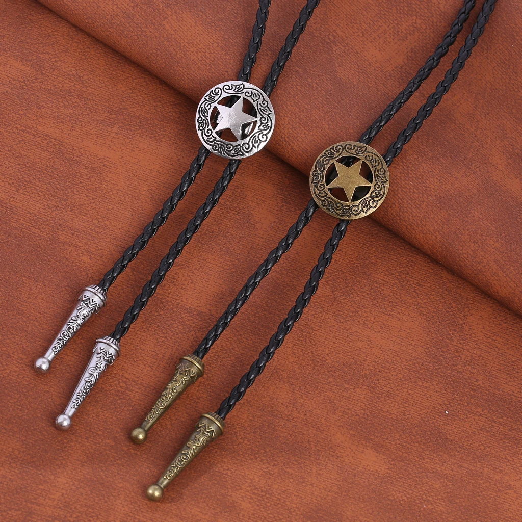 Western Cowboy Star Bolo tie Rodeo Dance Necktie Bola tie