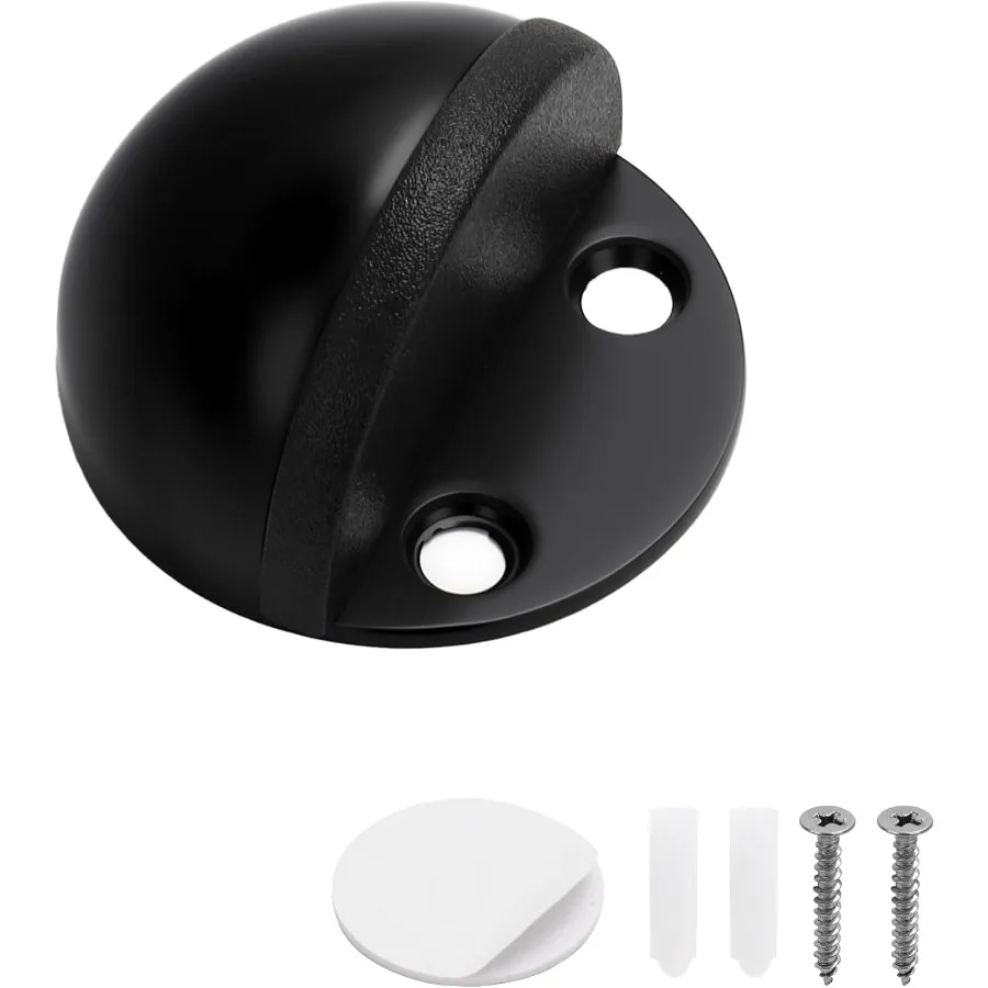 

Self-Adhesive Floor Door Stoppers Oval Stainless Steel Door Stop for Floor with Screws and self-Adhesive with Glue for Hard Flo