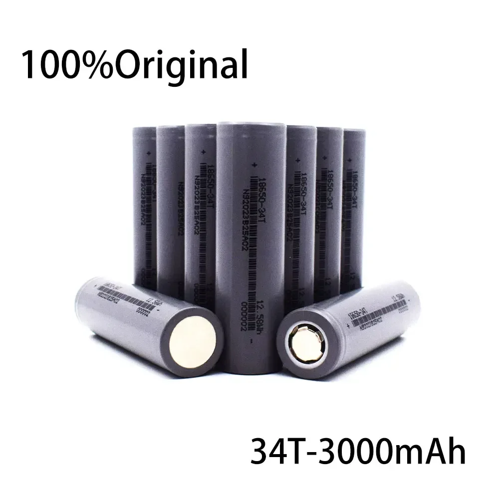 18650 34T Ion Rechargeable Battery, 3.7V, 3000mAh,Suitable for Toys, Flashlights, Wireless Mice, Power Tools and Other Equipment