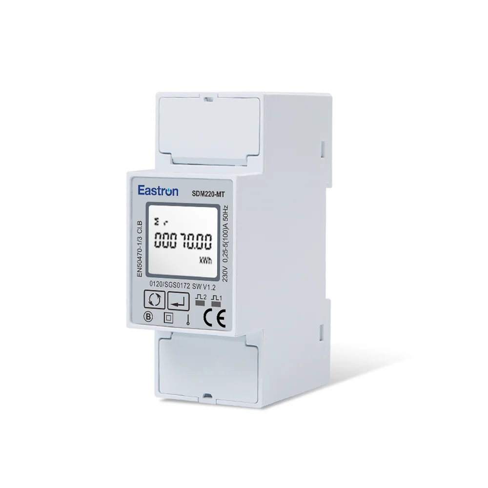 Imagem -05 - Medidor do Kwh do Trilho do Ruído da Fase Monofásica das Multi-tarifas de Sdm220mt com Saída do Pulso e Comunicação de Rs485 Modbus ce Aprovado