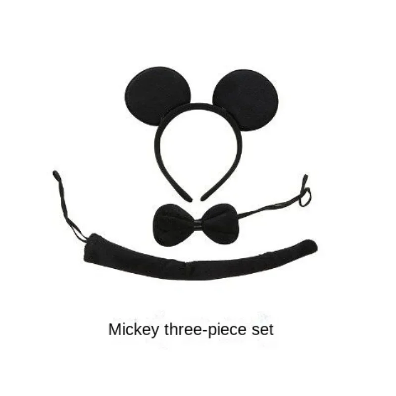 Bambini adulti peluche ragazze ragazzo animale Mickey Minnie coda fiocco fascia per capelli accessori di compleanno Costume Cosplay puntelli natale Halloween