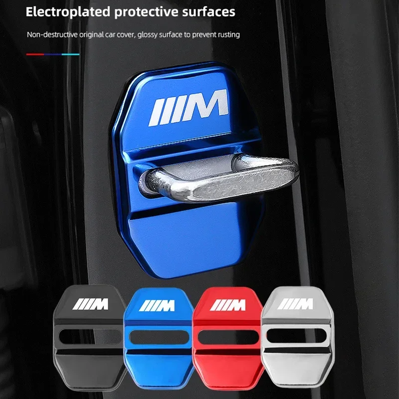 

4Pcs Car Door Lock Buckle Protective Covers Zinc Alloy Cover For BMW X1 X2 X3 X5 X4 X6 X7 G30 G20 G32 G11 G12 F40 F30 Sticker