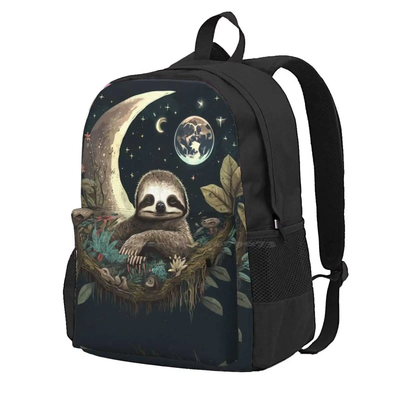 

Goblincore Sloth Hot Sale Schoolbag Backpack Fashion Bags Goblincore Sloth Forest Sloth Magical Sloth Whimsical Sloth Fantasy