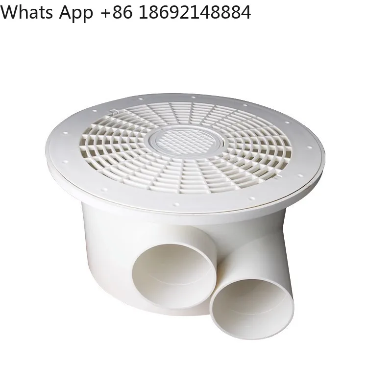 Fish toilet fish shrimp pond double row drainage sewage pvc plastic pipe fish pond floor drain canvas bottom filter bottom row