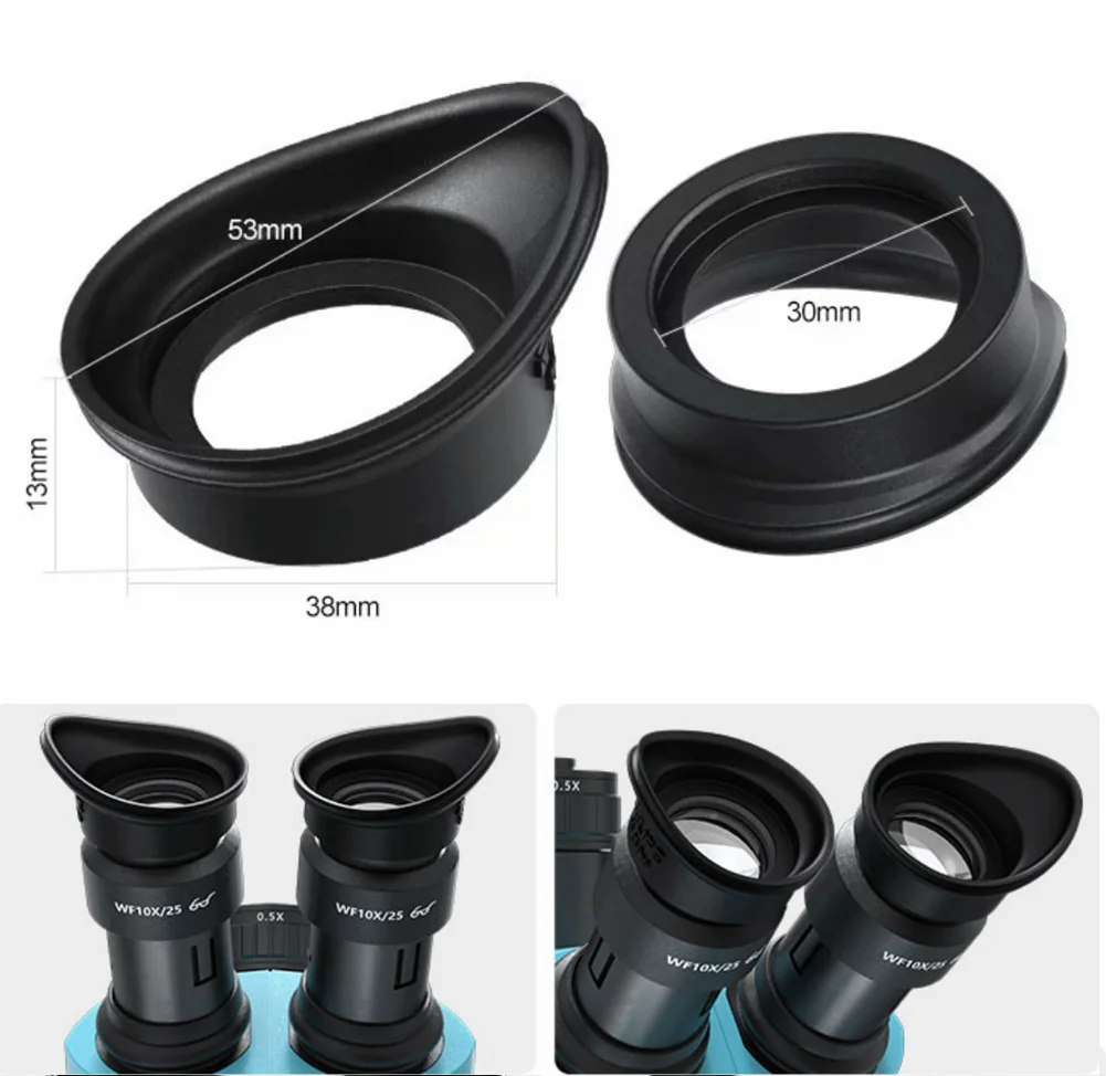 2PC 30mm Binoculars Microscope Telescope 3D Soft Rubber Eyepiece Cover Eye Lens Elastic Cup Hood Eyeshield Guard Shield for Lab