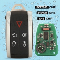 jingyuqin FCC: KR55WK49244 Remote Car Key 5BTN For Jaguar XF XF XFR XK XKR 2009-2013 315/434MHZ ID46 PCF7953 Chip Keyless Entry