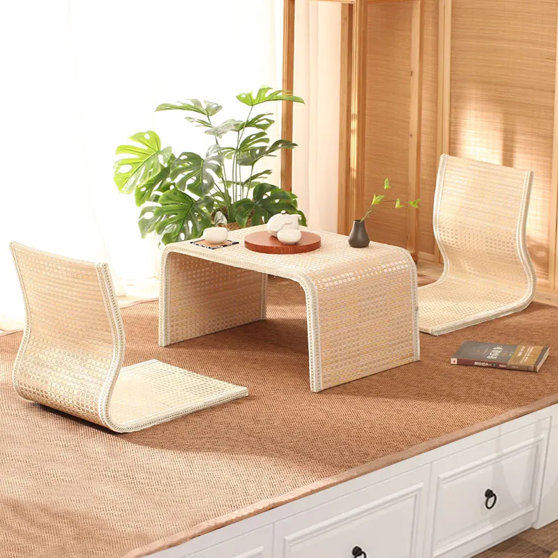 Caoyiju Japanese-style bay window table tatami coffee table table and chair combination simple kang table platform bed small