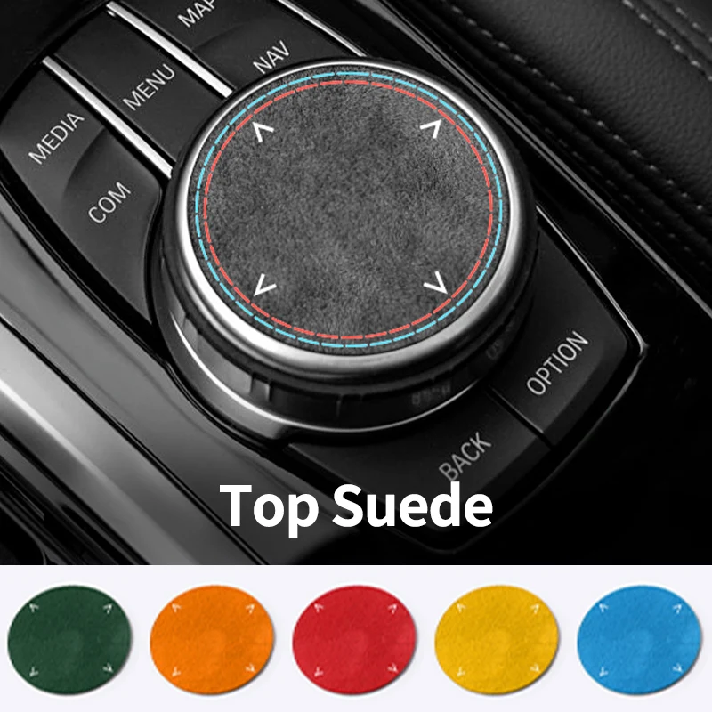 Top Suede For BMW 1er F20 F21 F40 3er F30 F31 F35 3GT F34 Car Multimedia Button Trim Sticker Anti Scratc Car Interior Accessory view 4