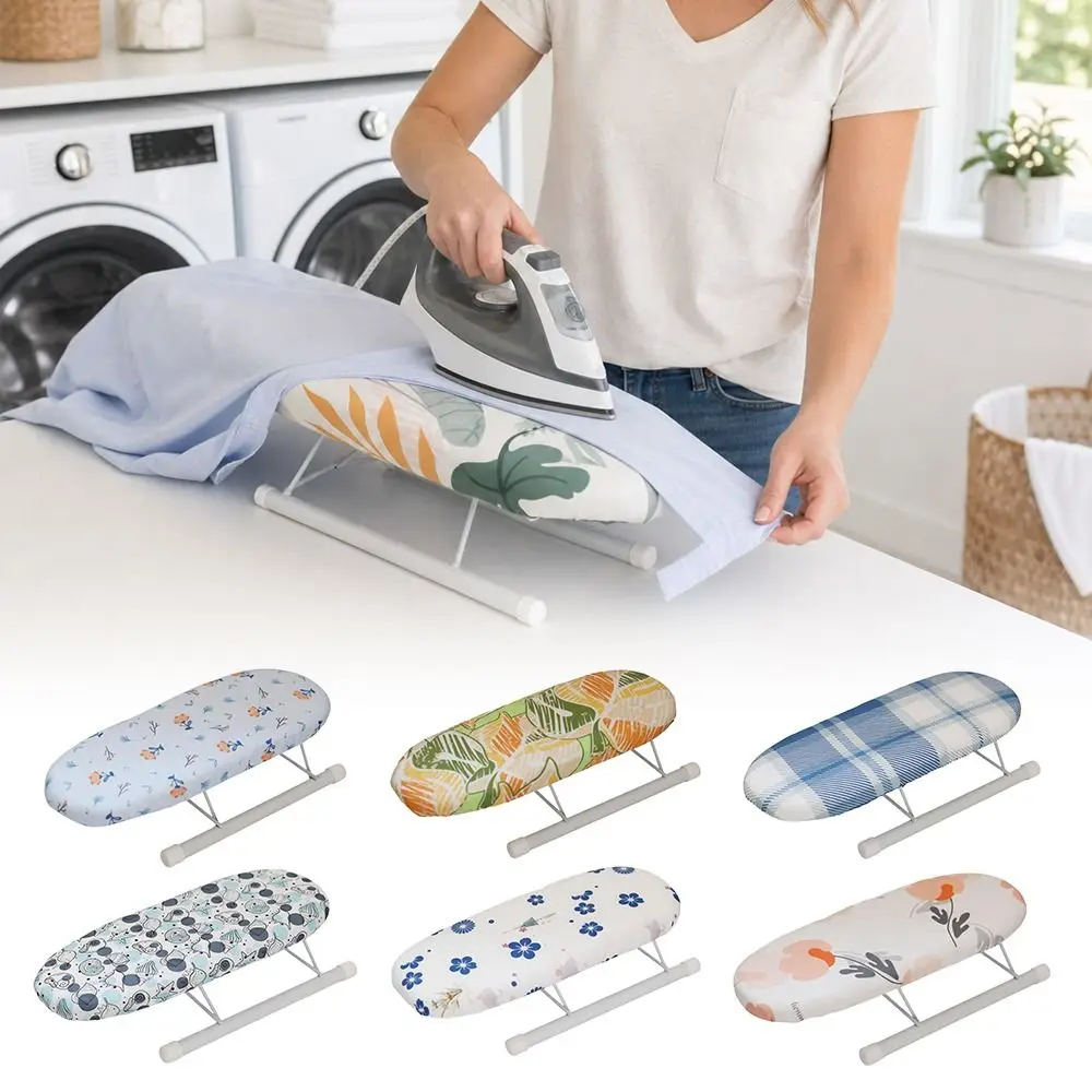 Foldable Mini Ironing Board Lightweight Heat-resistant Ironing Board Rack Space-saving Desktop Ironing Stand