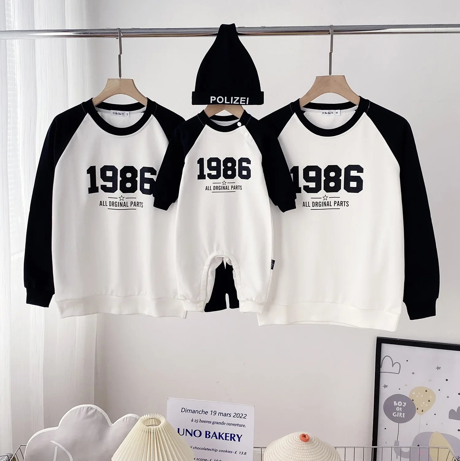 Dad Mom and Baby Sweatshirts for The Whole Family Autumn Winter Father Mother and Son Daughter Matching Clothes Infant Romper